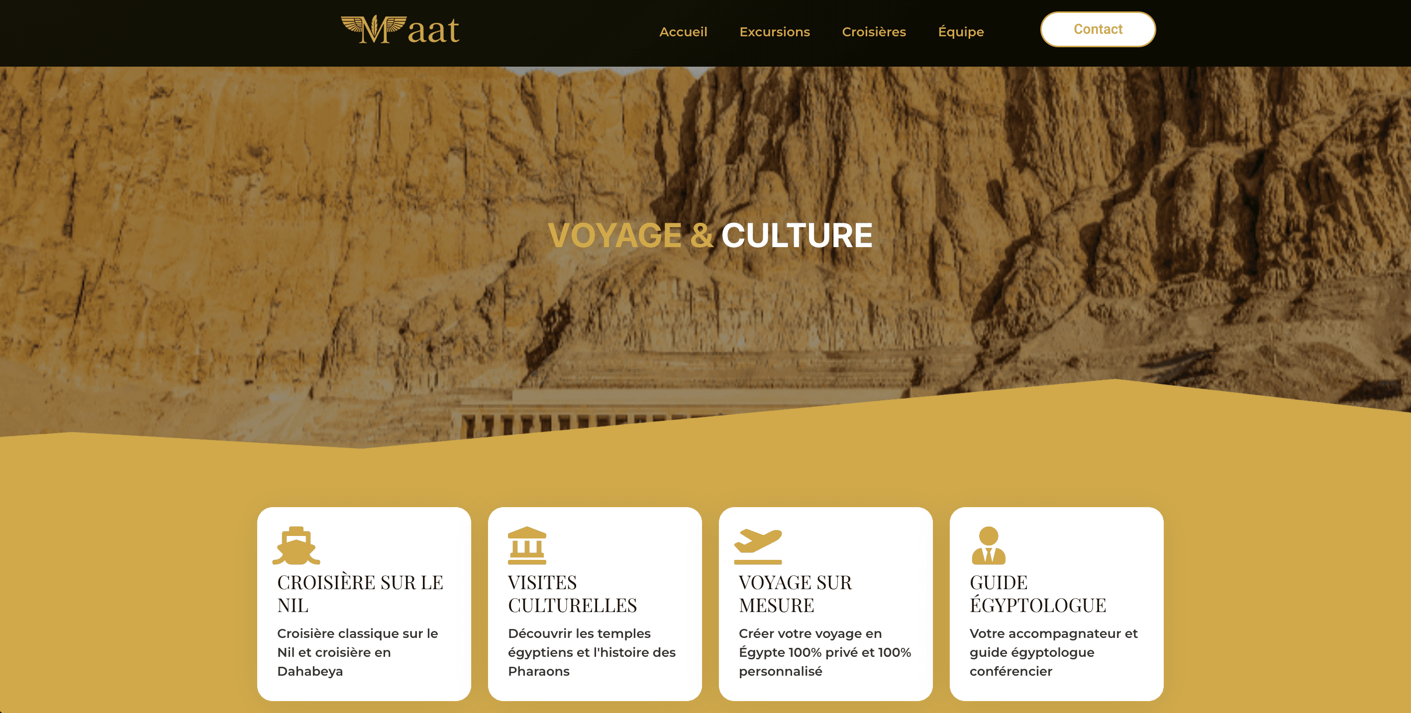 Maat Voyage website project